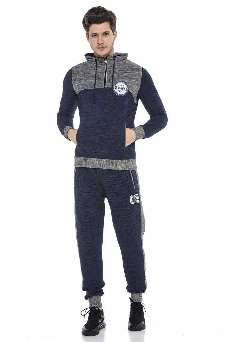 CR120 Men Pantalon de jogging avec des bandes latérales à la mode