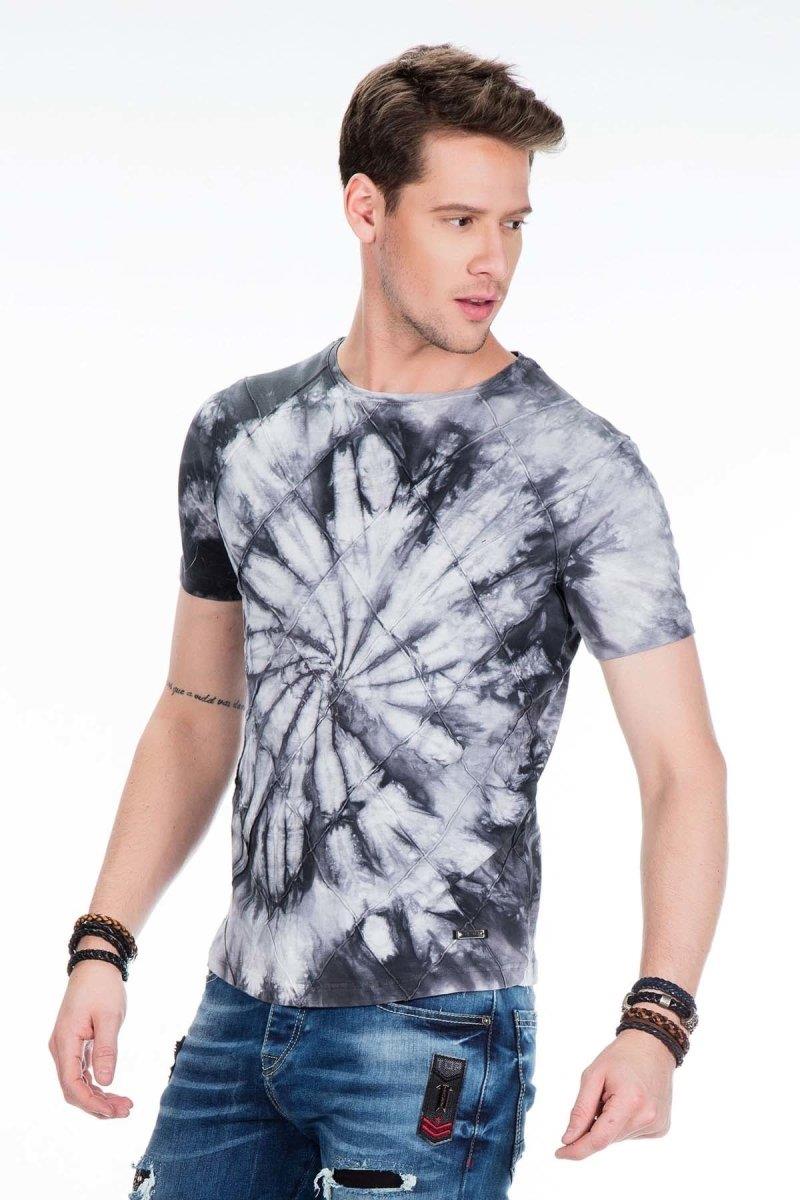 CT406 T-shirt da Uomo con Fantasia Batik