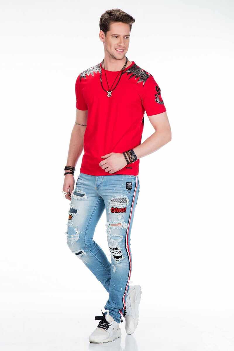 CT409 Herren T-Shirt mit Allover Print