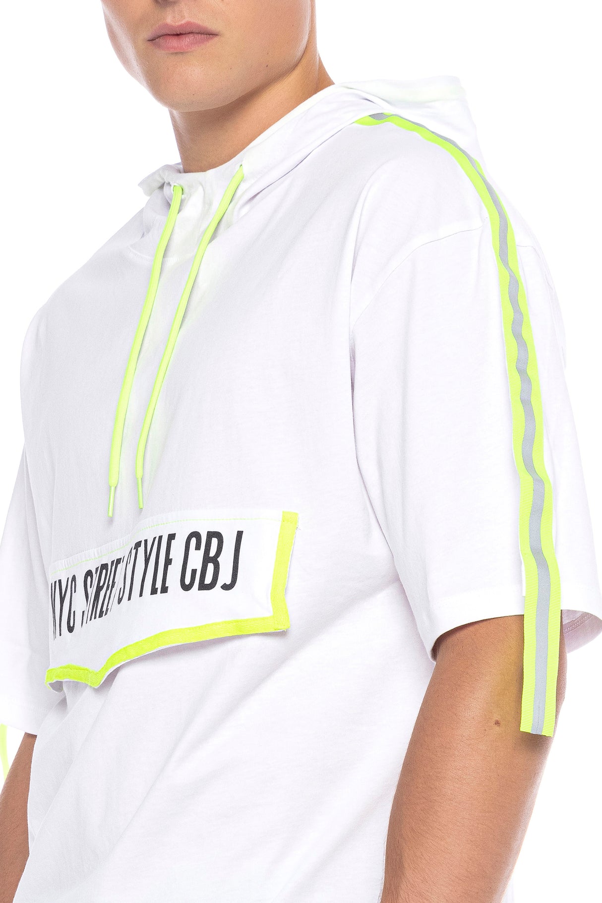CT590 t-shirt męski oversize z kapturem