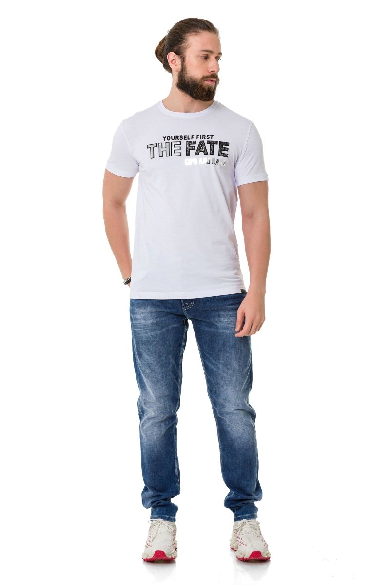 CT735 Herren T-Shirt mit schickem Brustprint