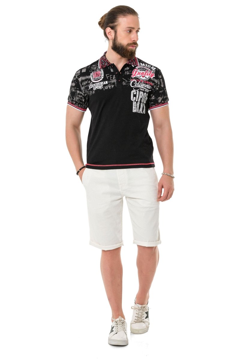 CT738 Herren Poloshirt mit Trendigem Print