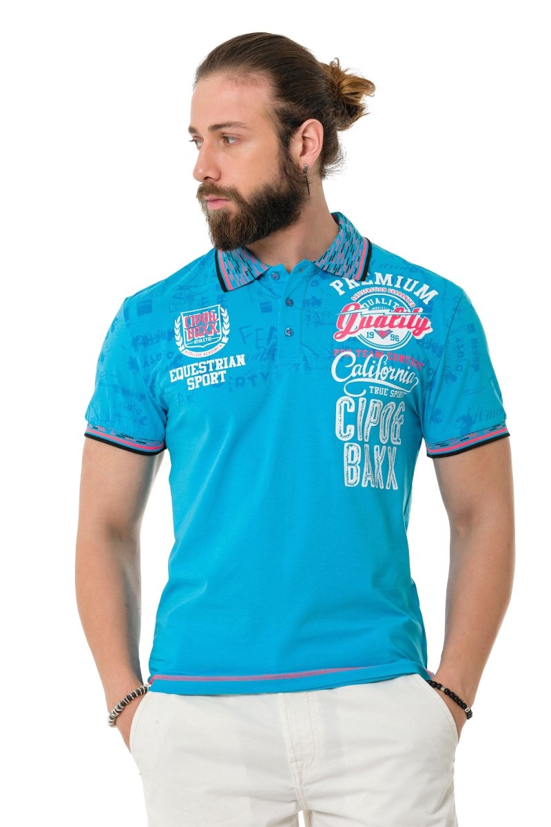 CT738 Herren Poloshirt mit Trendigem Print