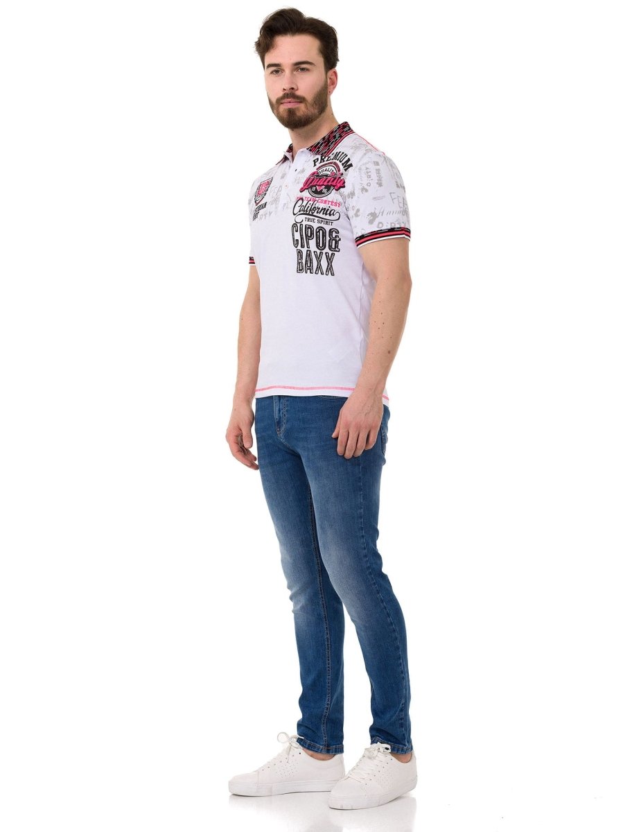 CT738 Herren Poloshirt mit Trendigem Print