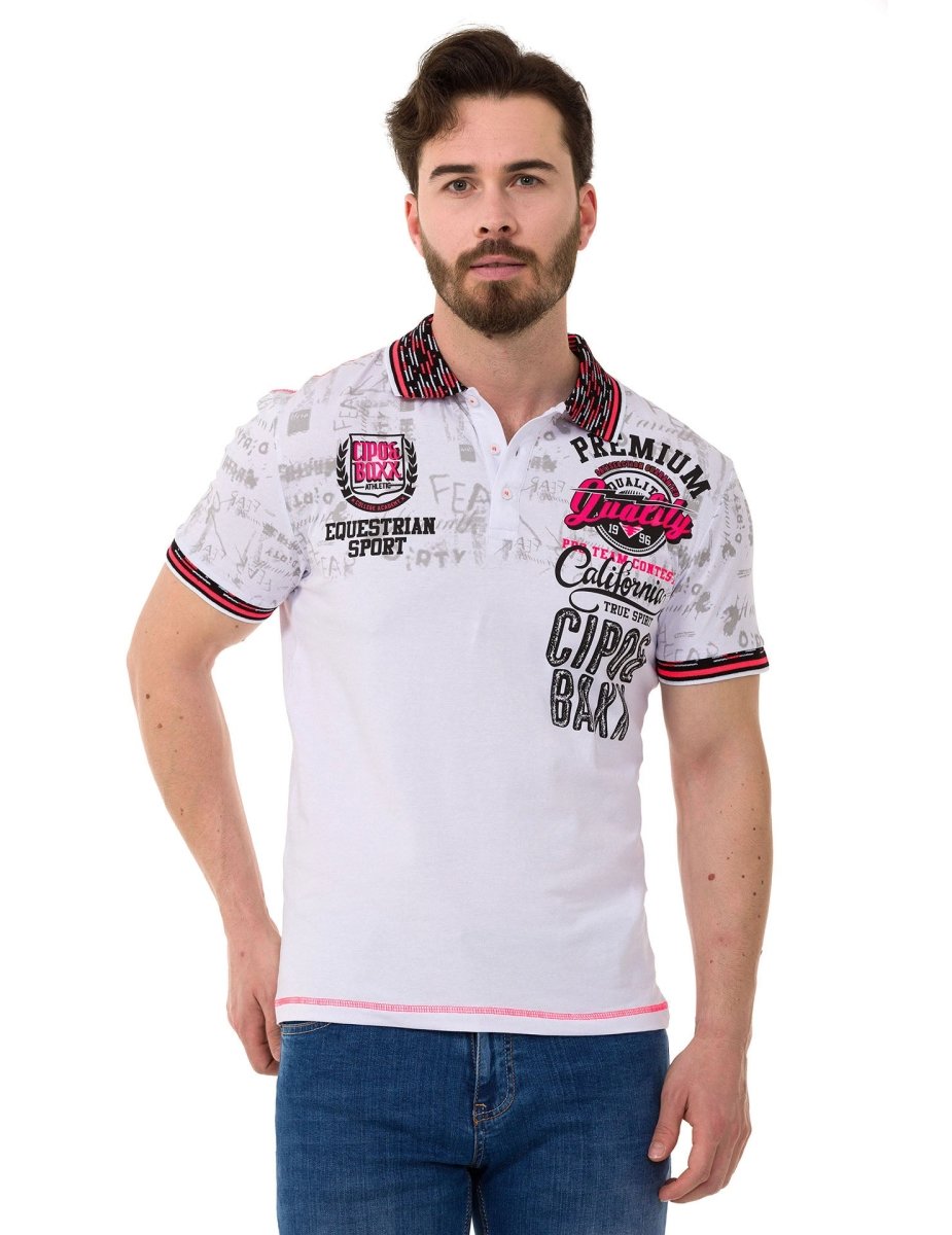 CT738 Herren Poloshirt mit Trendigem Print