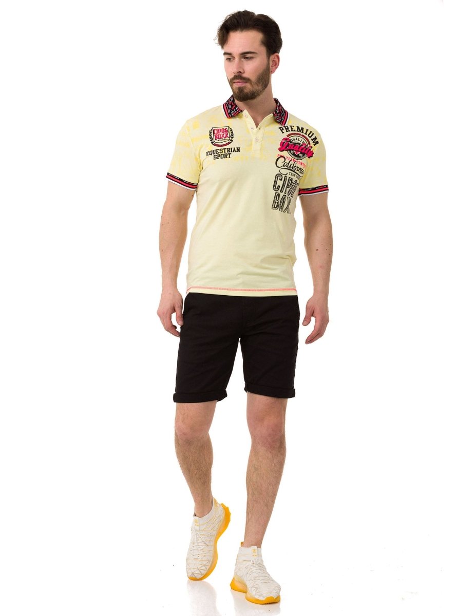 CT738 Herren Poloshirt mit Trendigem Print