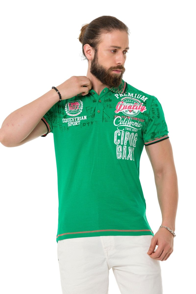CT738 Herren Poloshirt mit Trendigem Print