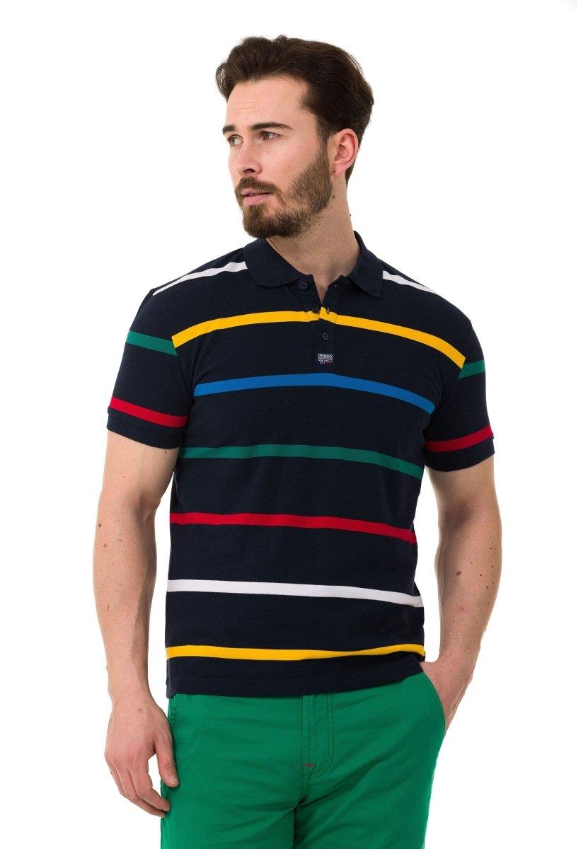 CT749 Camiseta para hombres  con un patrón de tiras de moda