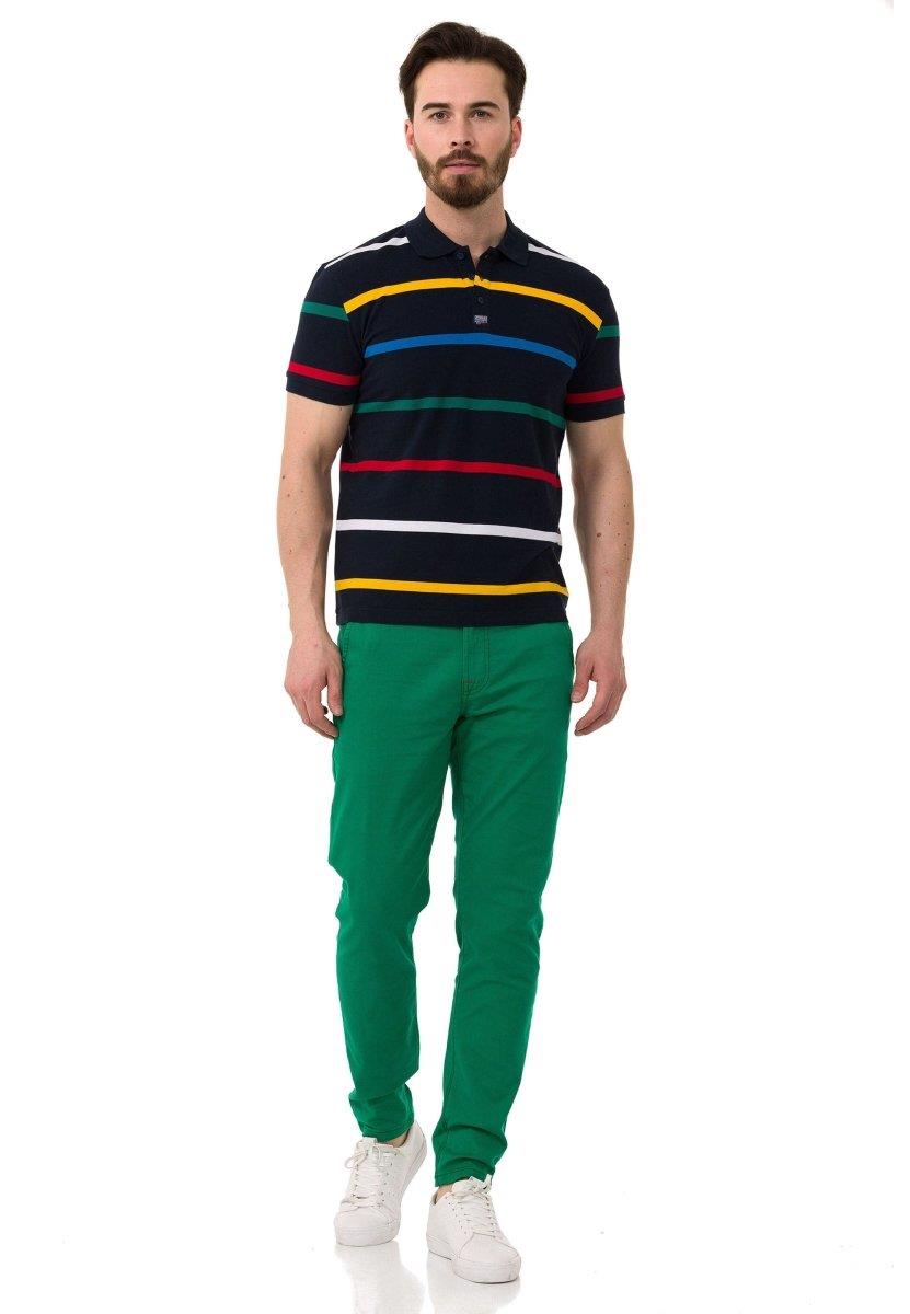 CT749 Camiseta para hombres  con un patrón de tiras de moda