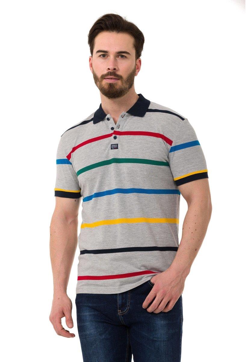 CT749 Camiseta para hombres  con un patrón de tiras de moda