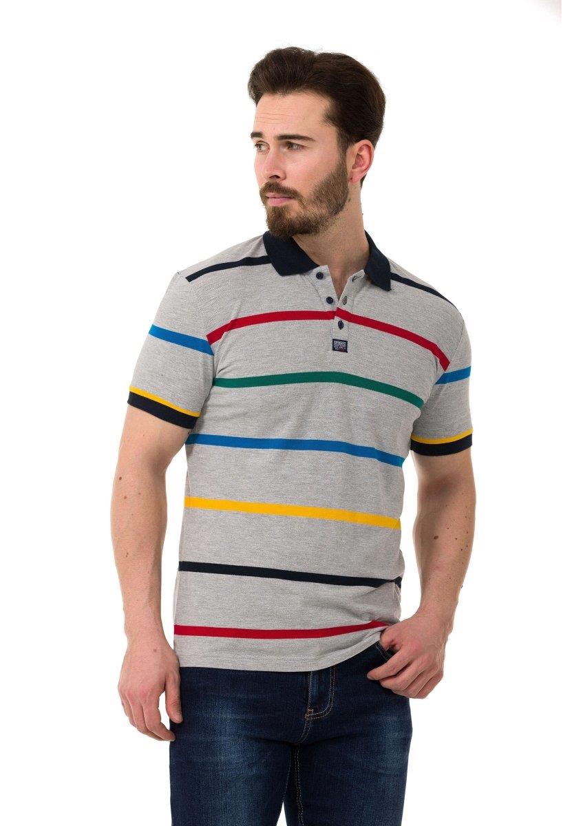 CT749 Camiseta para hombres  con un patrón de tiras de moda