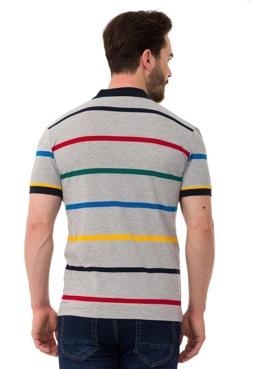 CT749 Camiseta para hombres  con un patrón de tiras de moda