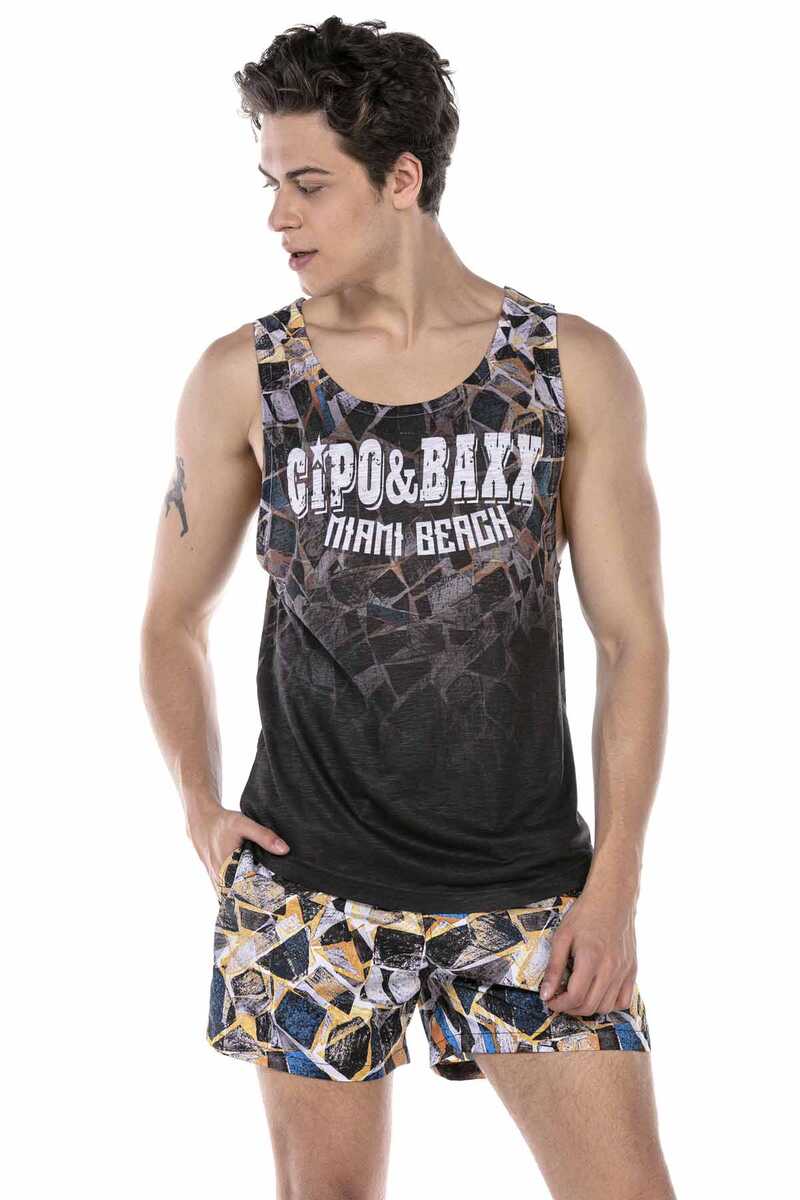 CUK 244 Hombres de color naranja traje de baño