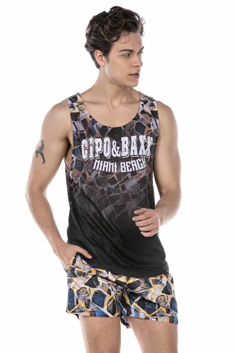 CUK 244 Hombres de color naranja traje de baño