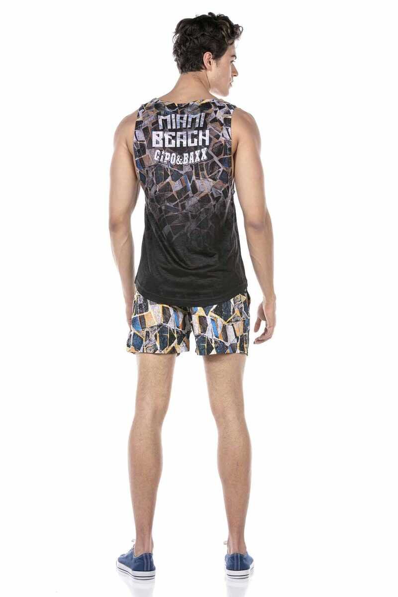 CUK 244 Hombres de color naranja traje de baño