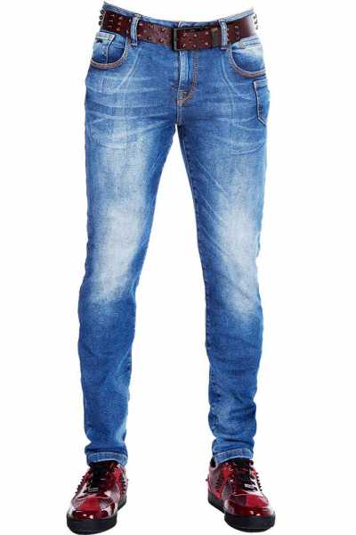 CD376 Herren bequeme Jeans im klassischen 5-Pocket-Stil