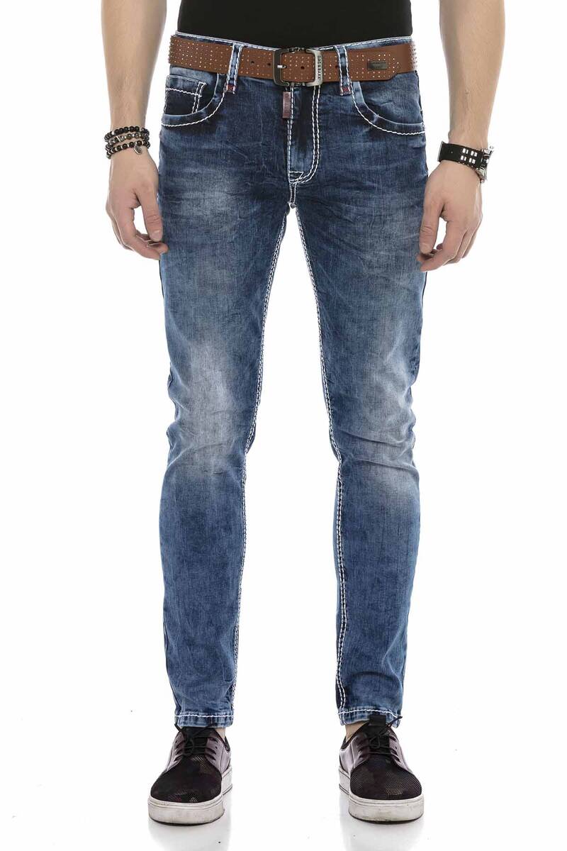 CD588 Herren bequeme Jeans in klassischem Design