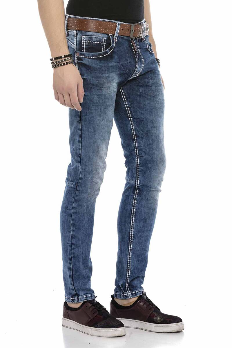 CD588 Herren bequeme Jeans in klassischem Design