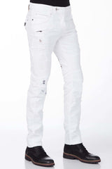 CD215 Herren Slim-Fit-Jeans mit stylishen Reißverschlusstaschen