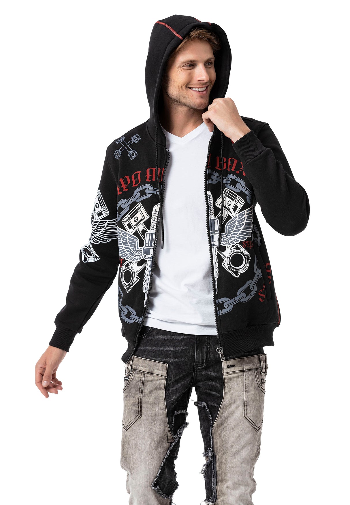 CL572 bluza męska z kapturem