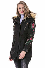 WJ136 Damen Outdoorjacke mit stylischer Kunstfellkapuze