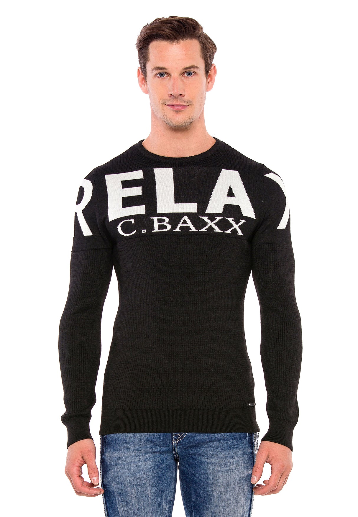 CP202 sweter męski z napisem