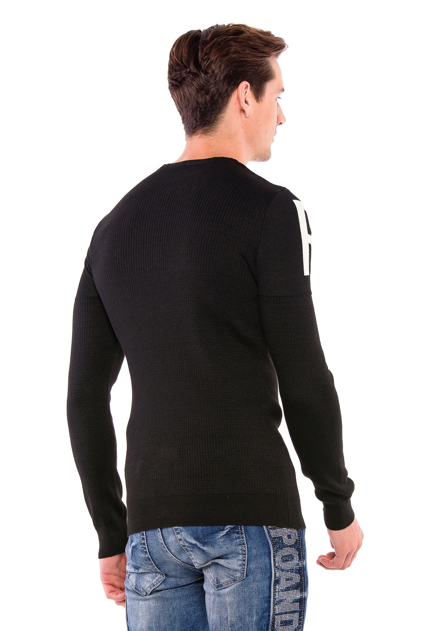 CP202 sweter męski z napisem