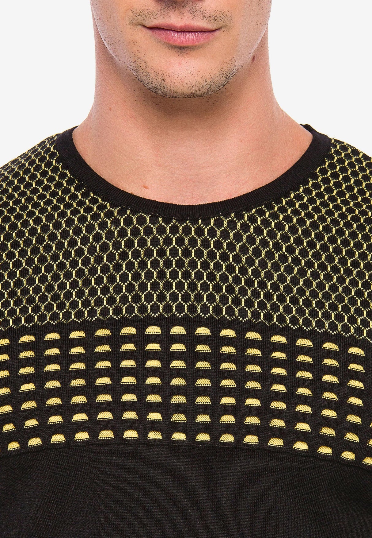 CP197 sweter męski z wzorem