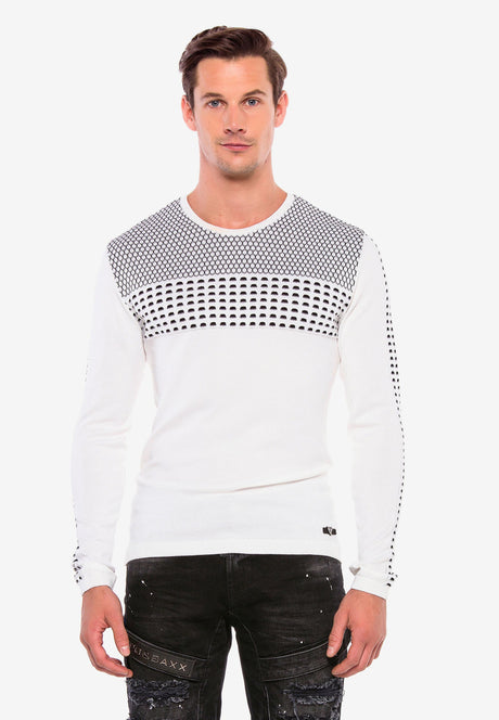 CP197 sweter męski z wzorem