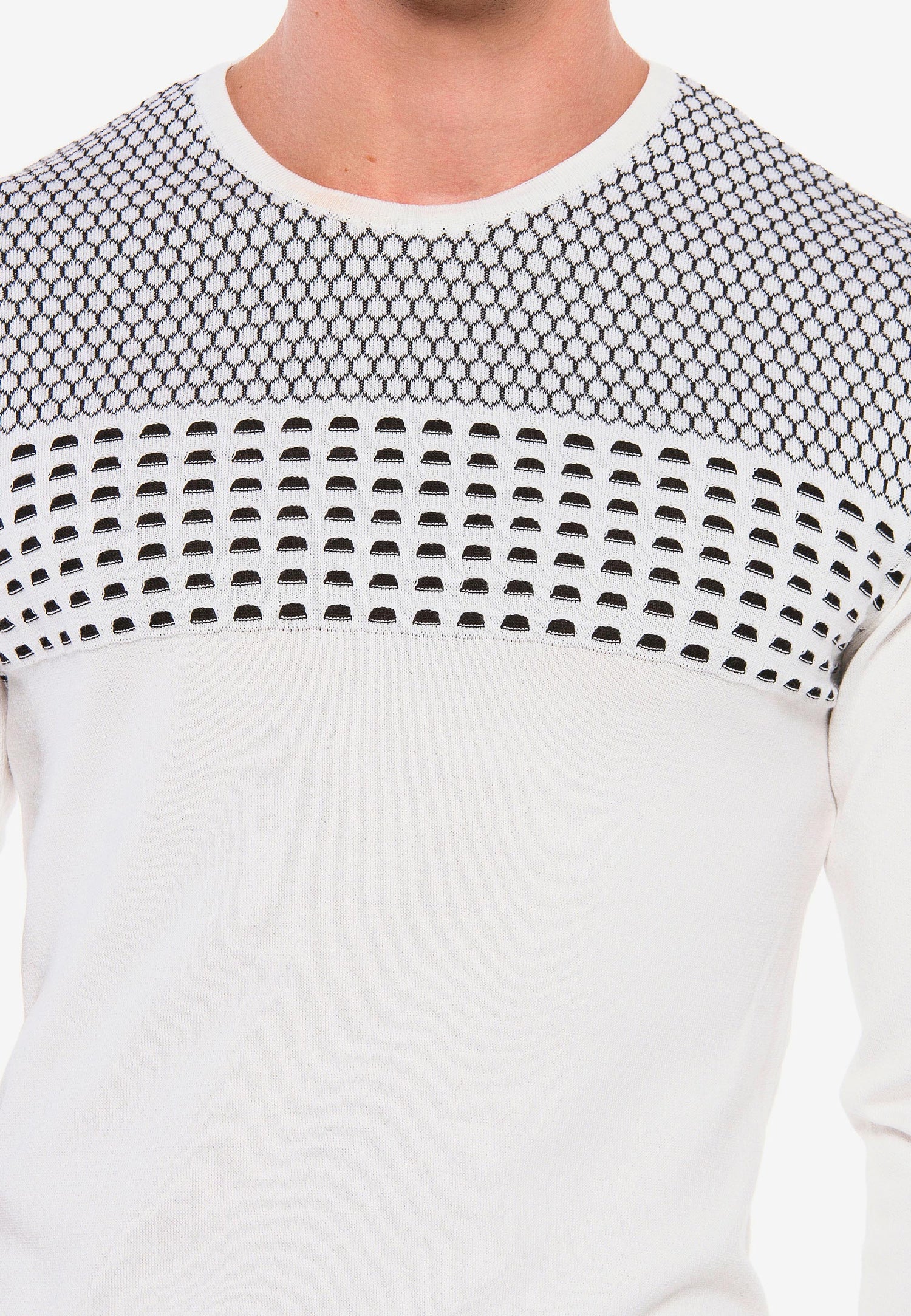 CP197 sweter męski z wzorem