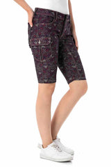 WK180 Damen Capri Shorts mit trendigem Allover-Muster