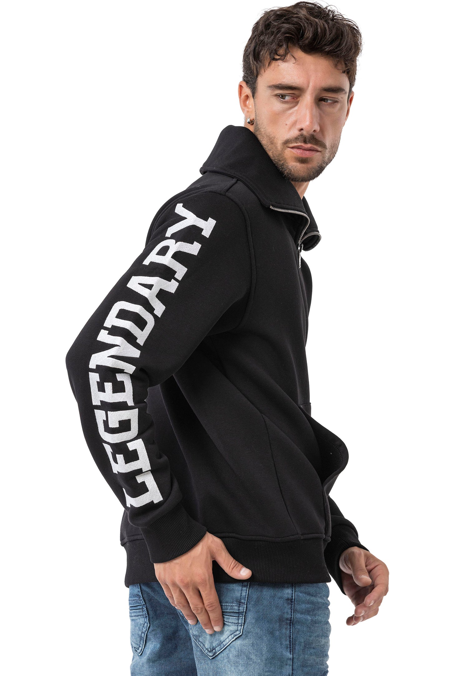 CL605 bluza męska z kołnierzem