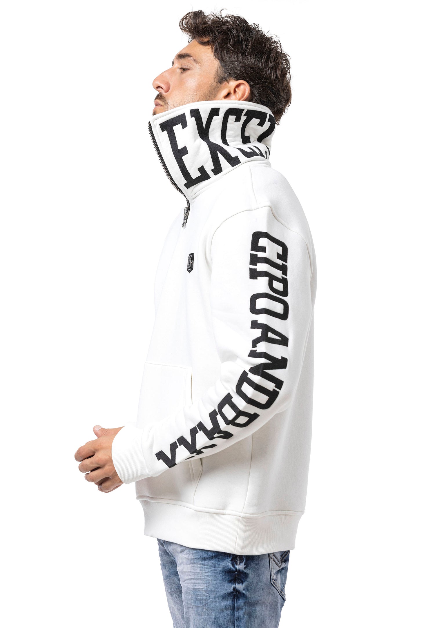 CL605 bluza męska z kołnierzem