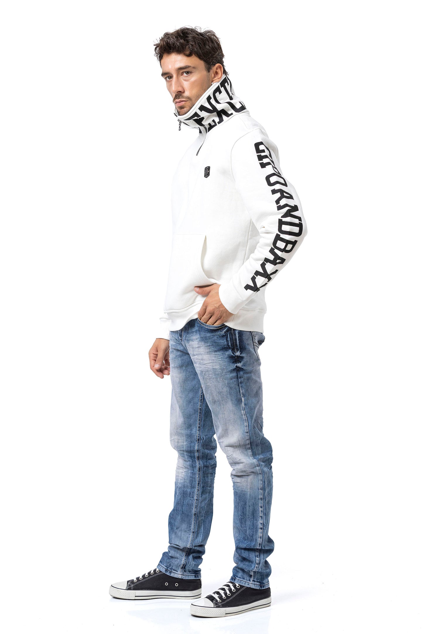 CL605 bluza męska z kołnierzem