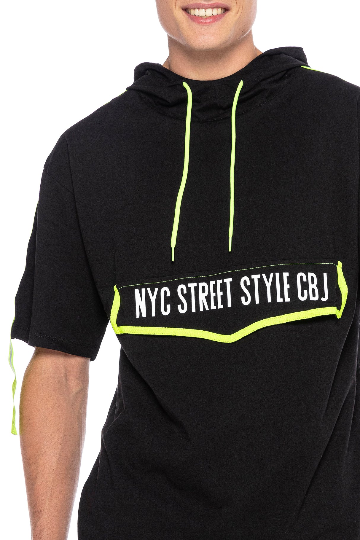 CT590 t-shirt męski oversize z kapturem