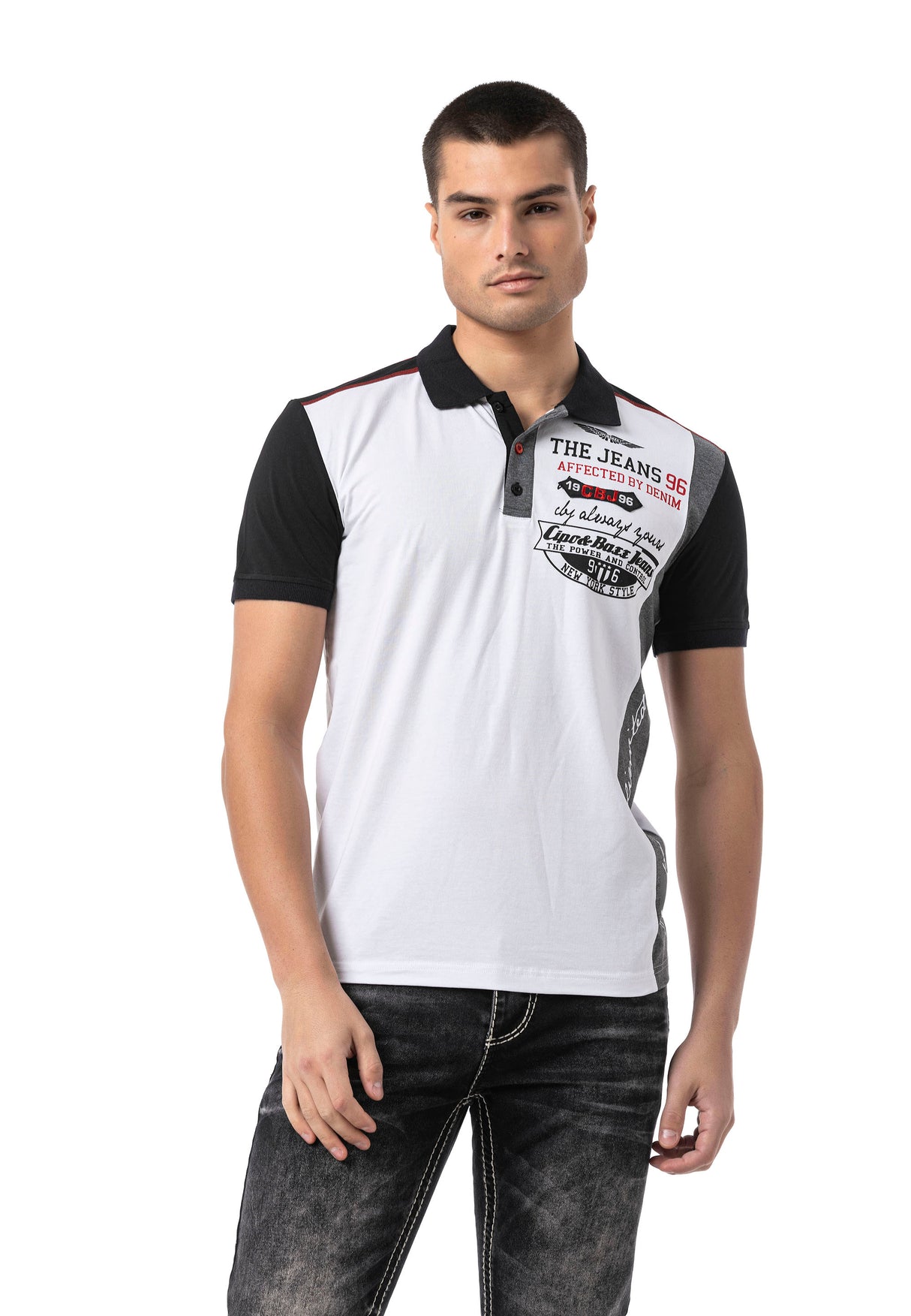 CT799 Polo estampada para hombre