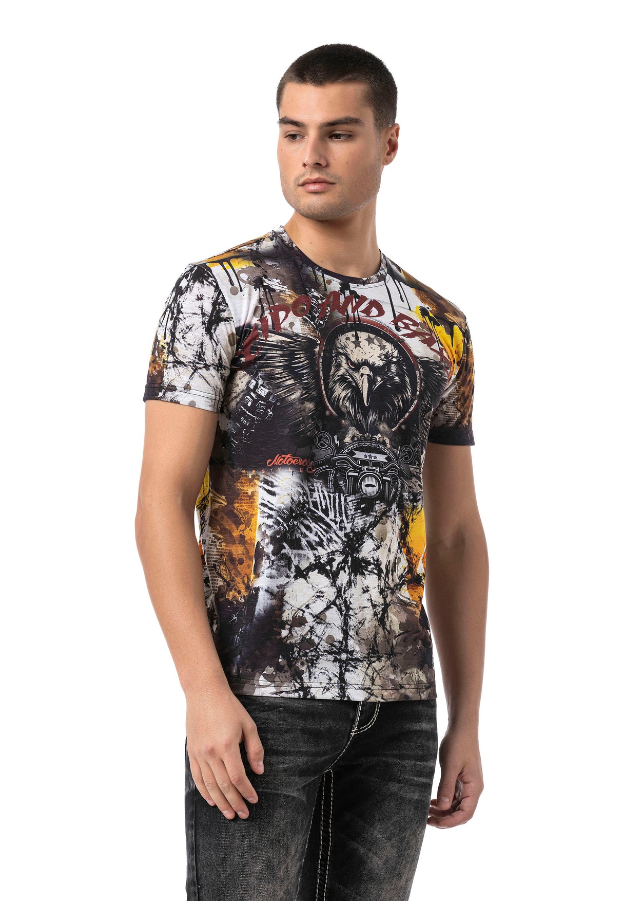 CT822- Herren T-Shirt mit Rundhals | Regular Fit | Digitaldruck