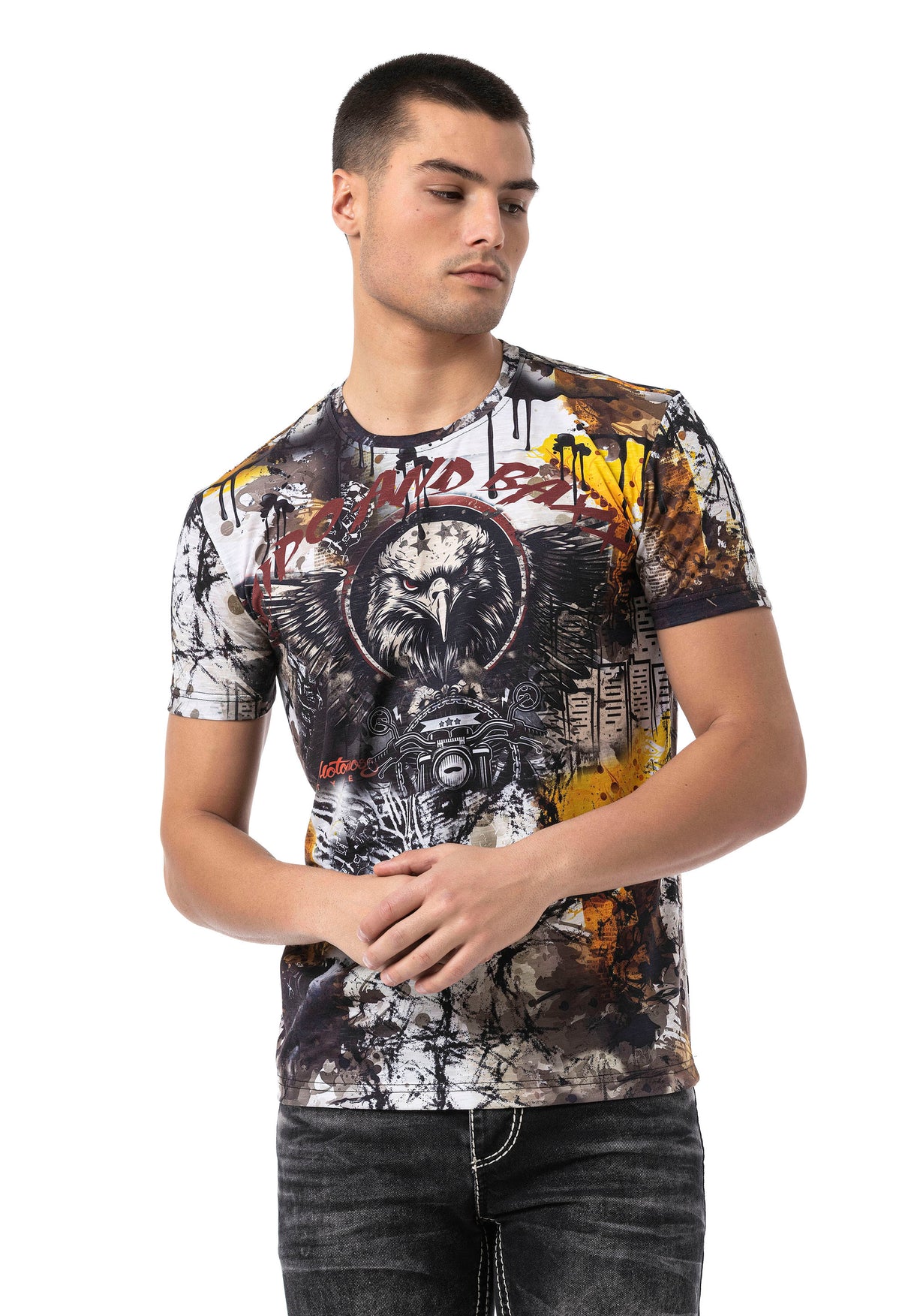 CT822- Herren T-Shirt mit Rundhals | Regular Fit | Digitaldruck
