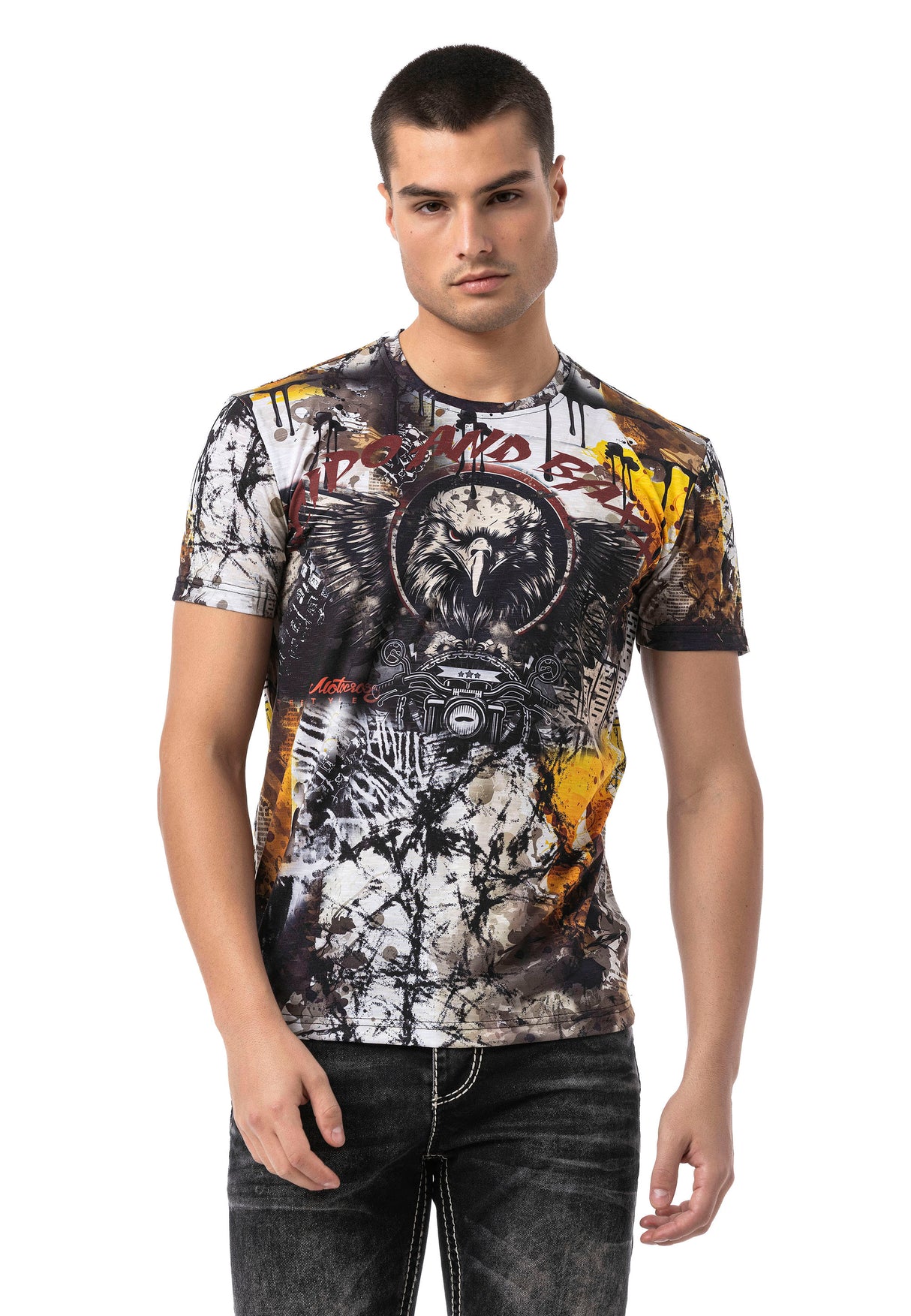 CT822- Herren T-Shirt mit Rundhals | Regular Fit | Digitaldruck