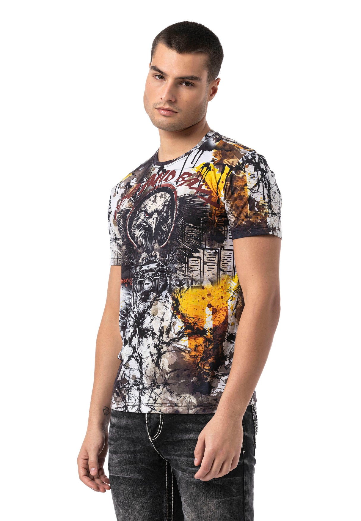 CT822- Herren T-Shirt mit Rundhals | Regular Fit | Digitaldruck