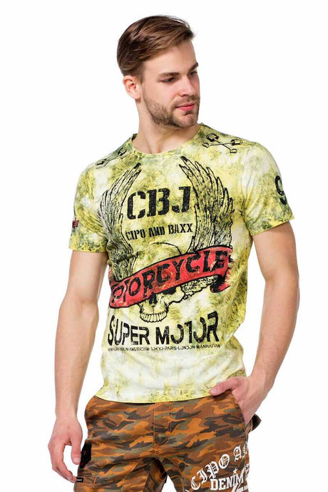 CT458 Herren T-Shirt mit coolen Motorcycle-Prints