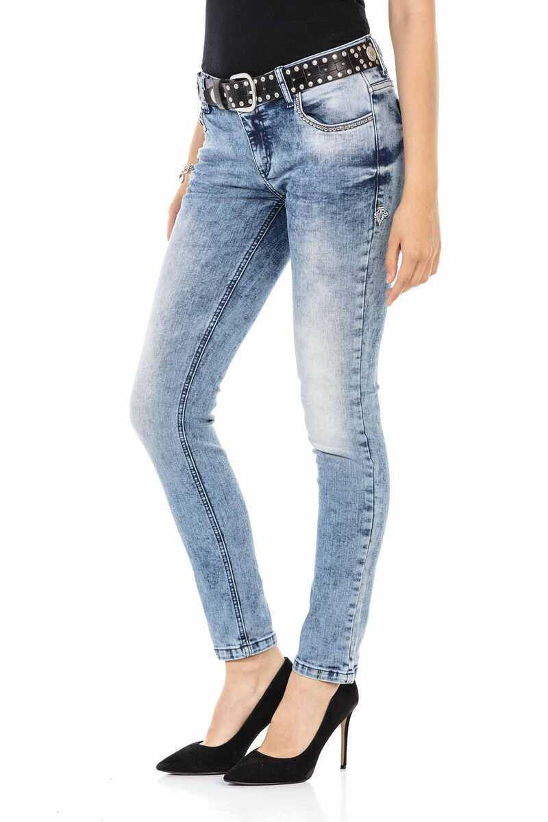 WD459 Damen Slim-Fit-Jeans im modernen Look