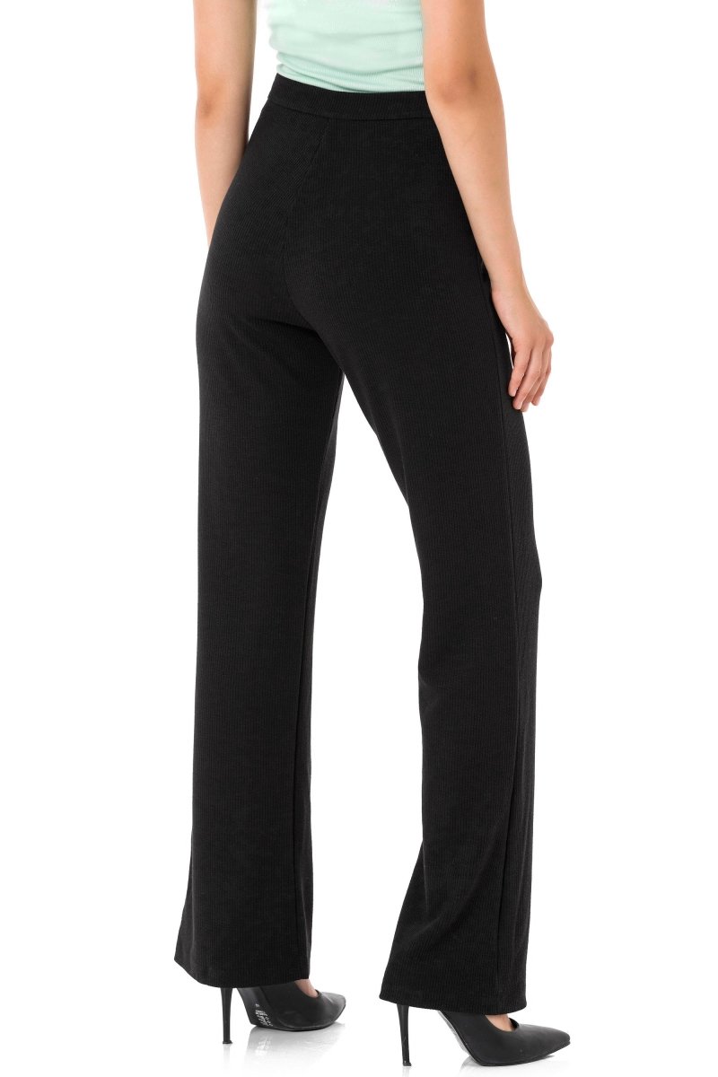 WD488 Stoffen Damesbroek met uitlopende Pijpen