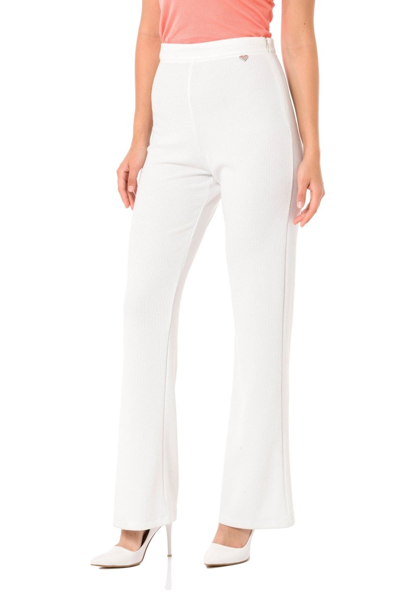 WD488 Stoffen Damesbroek met uitlopende Pijpen