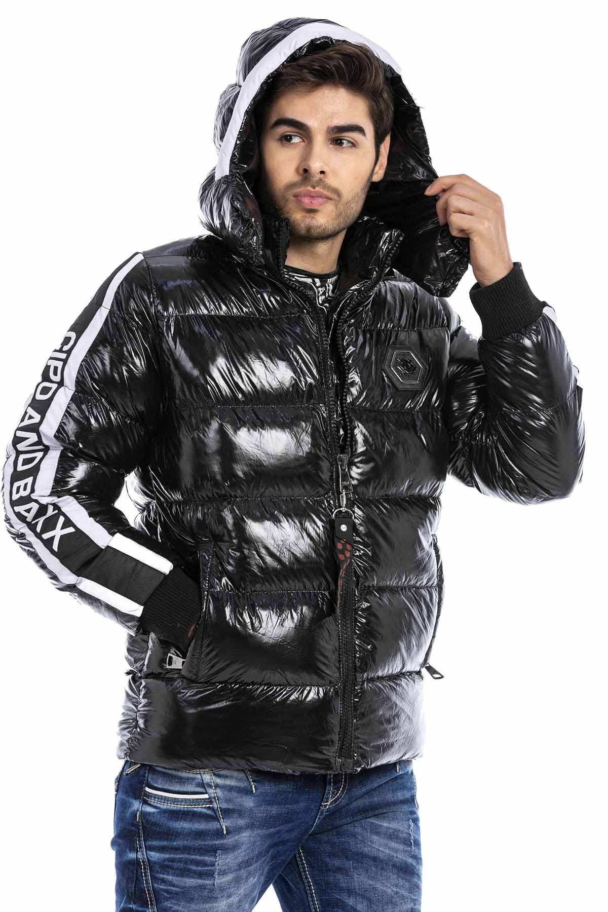 CM191 Herren Winterjacke – mit abnehmbarer Kapuze & funktionalen Details