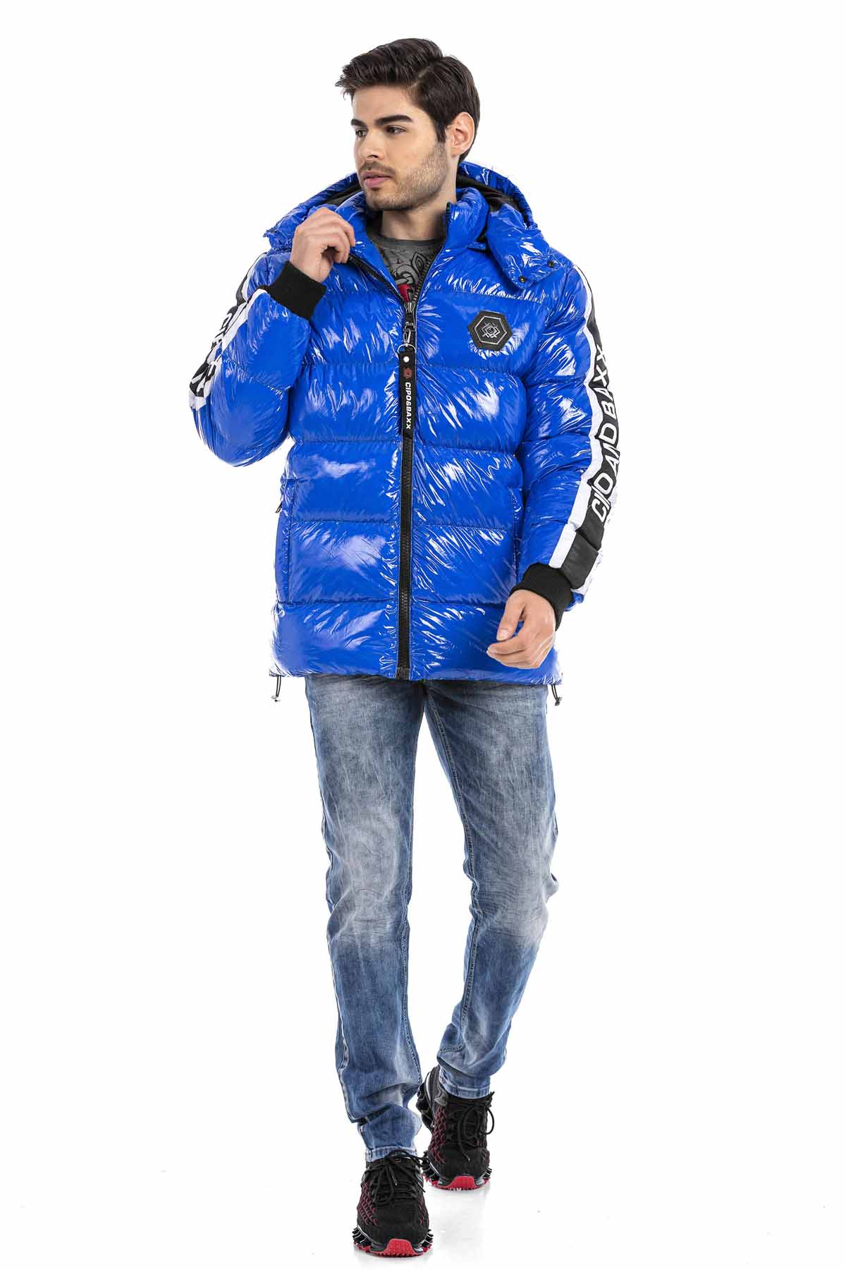CM191 Herren Winterjacke – mit abnehmbarer Kapuze & funktionalen Details