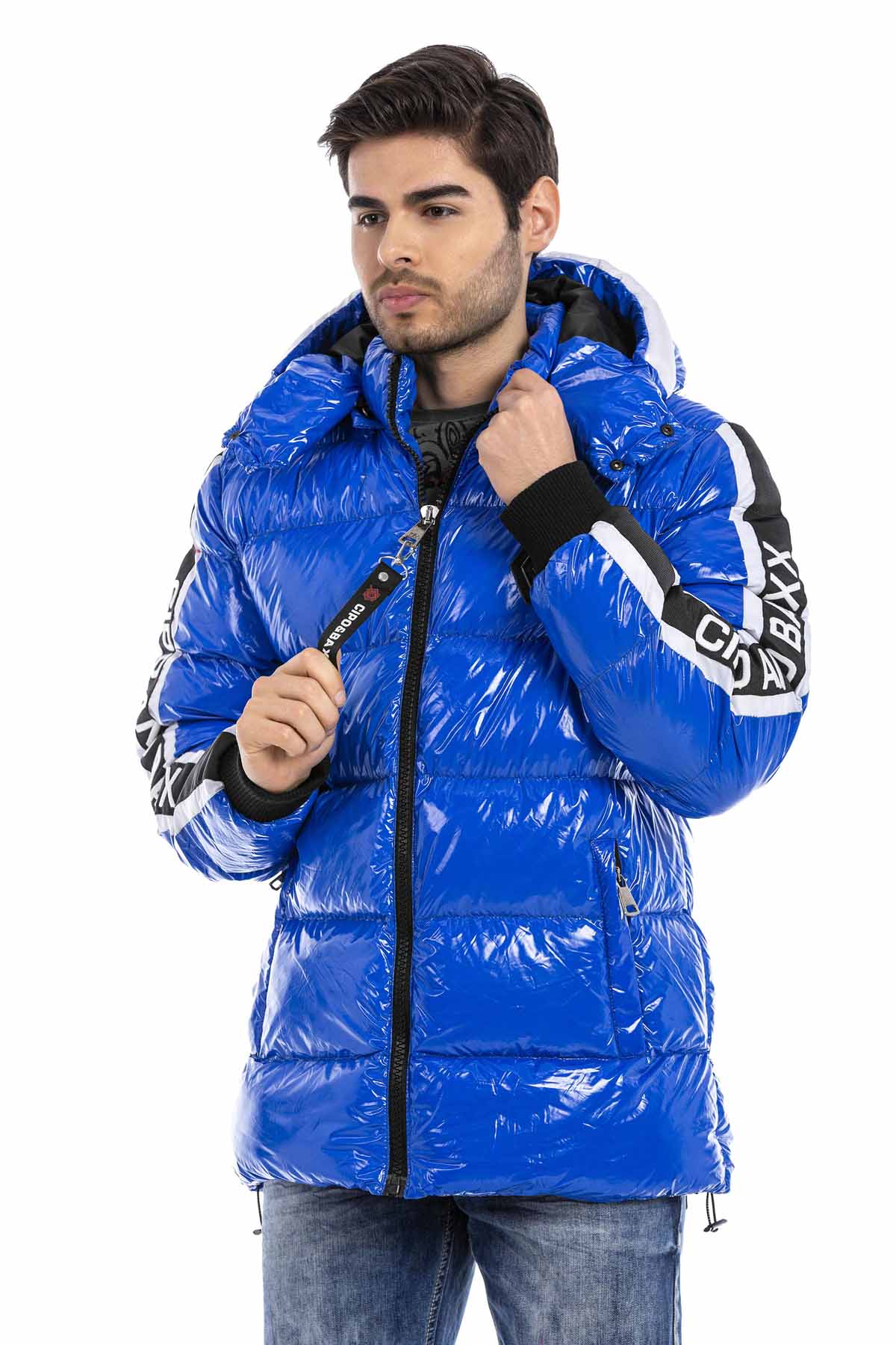 CM191 Herren Winterjacke – mit abnehmbarer Kapuze & funktionalen Details