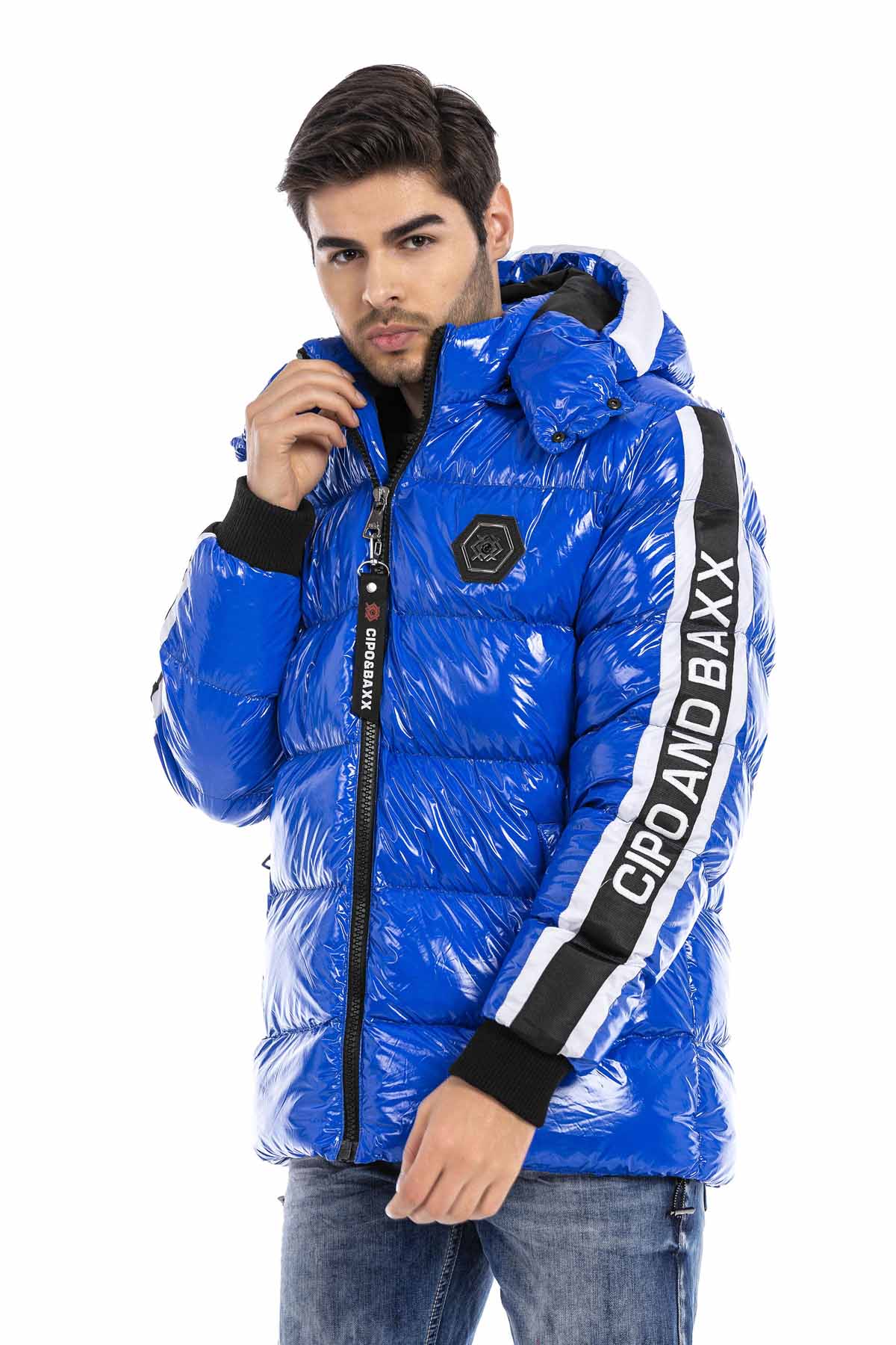 CM191 Herren Winterjacke – mit abnehmbarer Kapuze & funktionalen Details