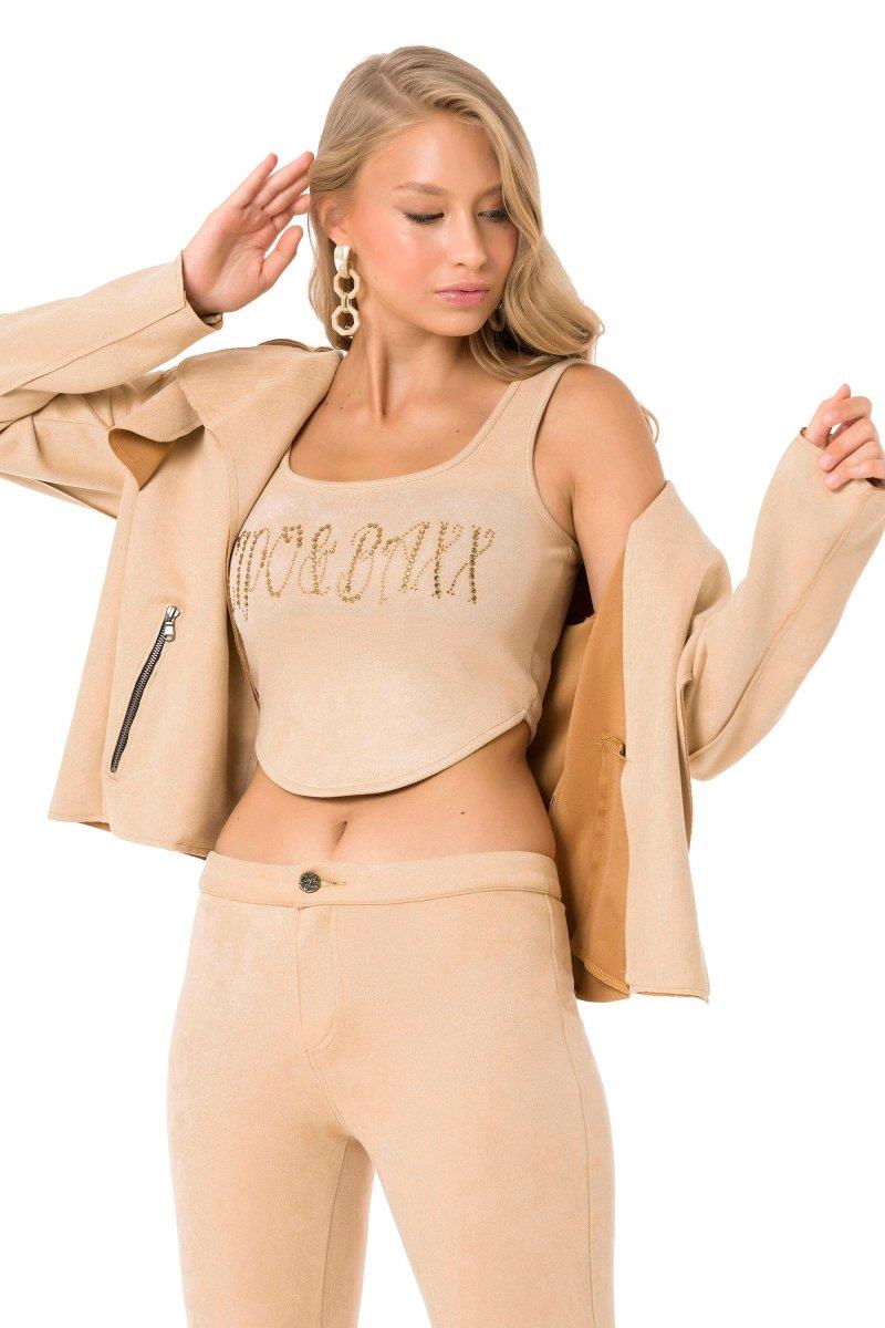 WJ202 Damen Wildleder-Jacke mit elegant Look
