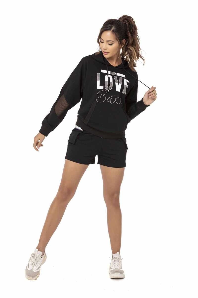 WLK177 SURVÊTEMENT NOIR POUR FEMMES